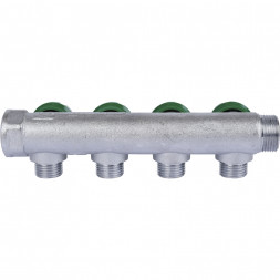 SMB-6850-341204 STOUT Коллектор регулирующий 3/4 , 4 отвода 1/2 под компрессионный фитинг для полимерных труб