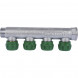 SMB-6850-341204 STOUT Коллектор регулирующий 3/4 , 4 отвода 1/2 под компрессионный фитинг для полимерных труб
